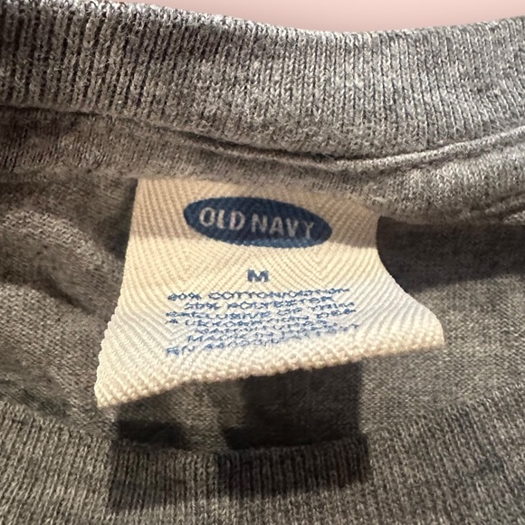 Old Navy Heather Gray Tee with Red Accent - Picture 6 of 8